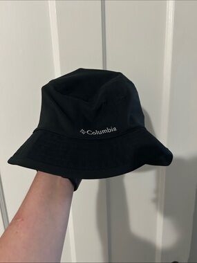 Columbia Black Logo Bucket Hat